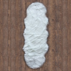 Ковер-шкура HOUSEGURU (Белый) 0,6x1,8